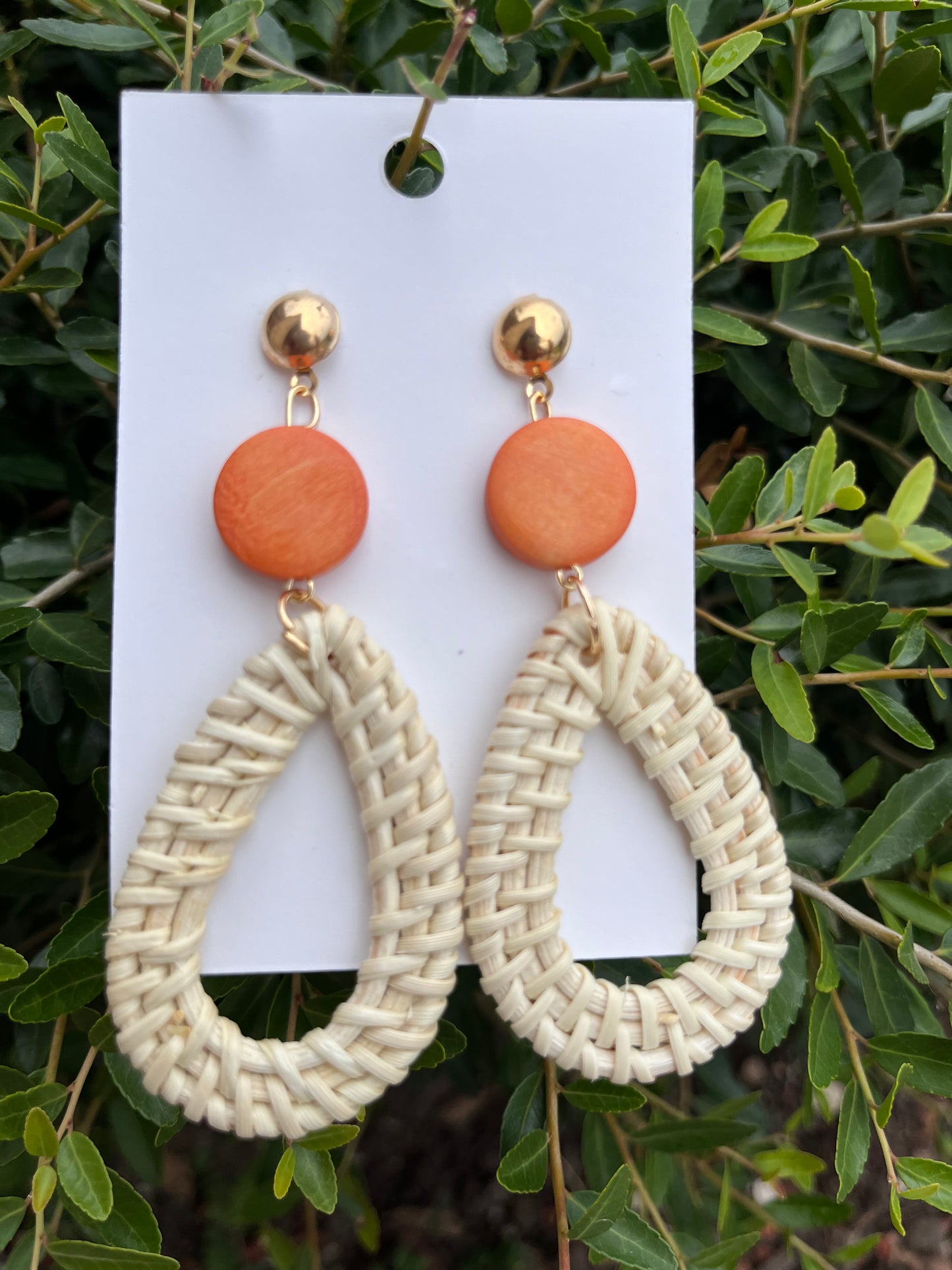 Rattan Teardrop Earrings